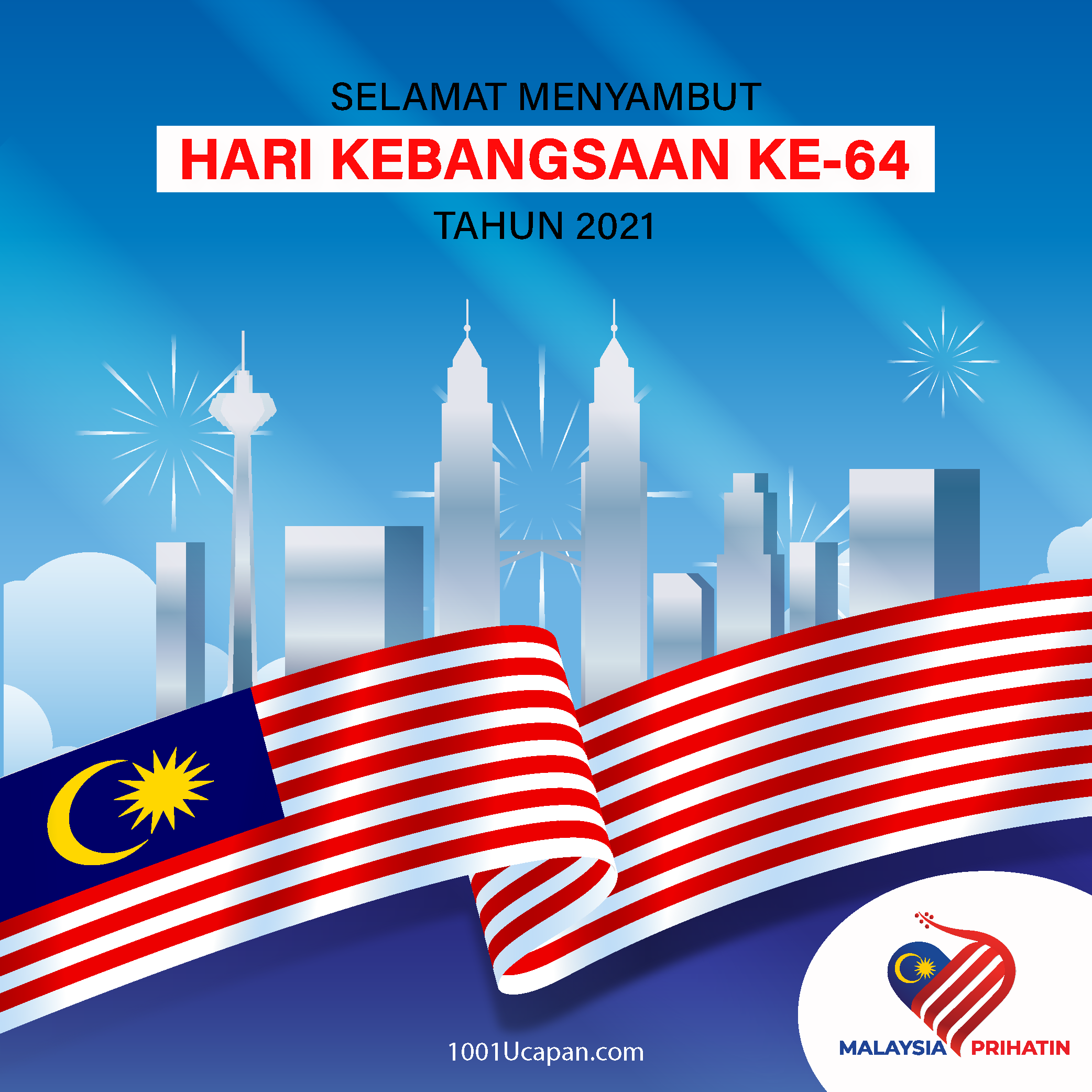 Poster kemerdekaan 2021 malaysia prihatin